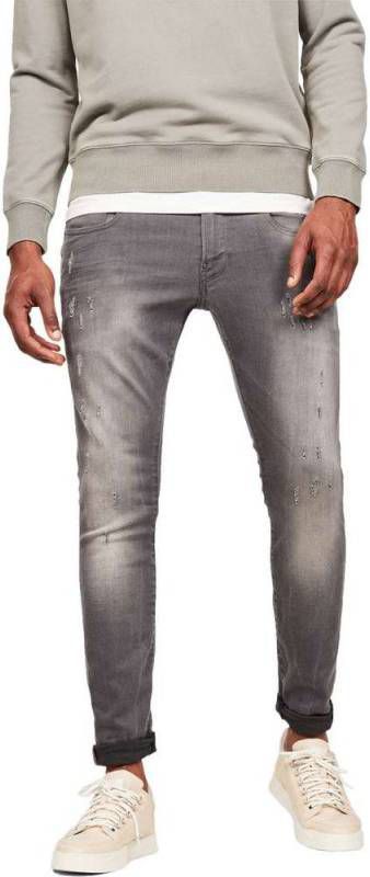 G-Star G Star Defend superslim fit skinny jeans met superstretch in licht  versleten grijs - Jassenshoponline.nl